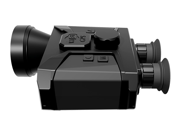 Binocular infrared night vision device with laser rangefinder