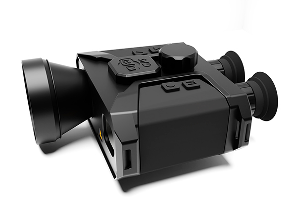 Binocular infrared night vision device with laser rangefinder