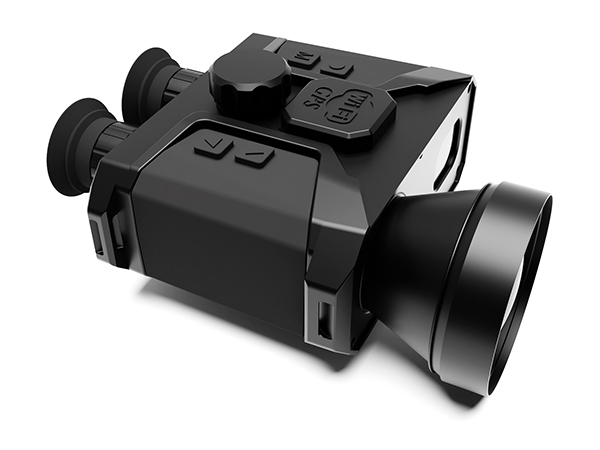 Binocular infrared night vision device with laser rangefinder