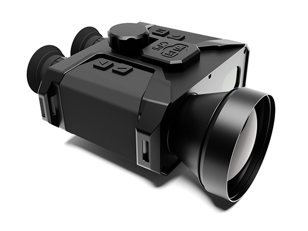 Binocular infrared night vision device with laser rangefinder